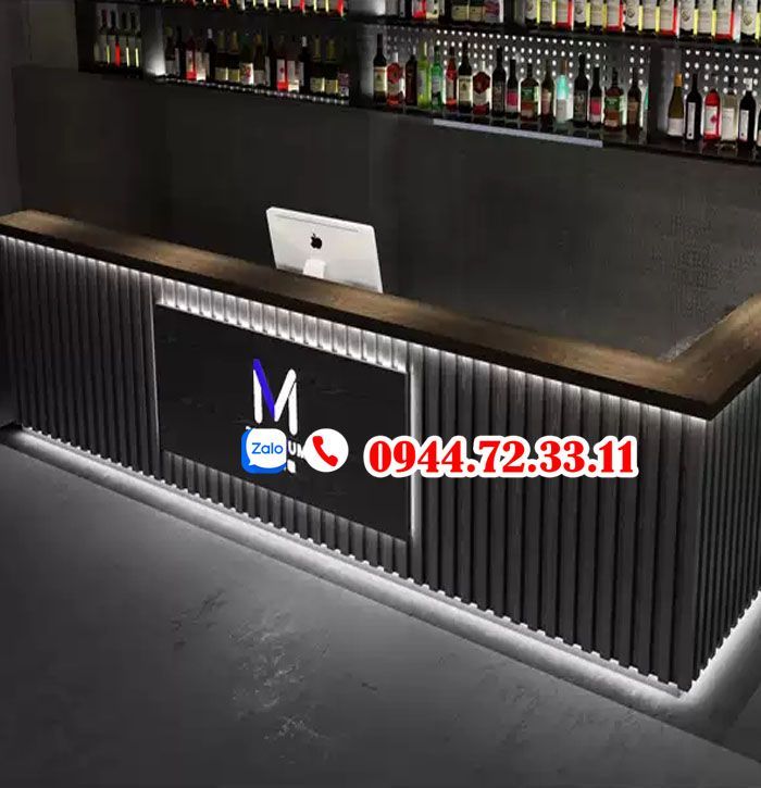 Quầy bar trà sữa chữ L SP 3964